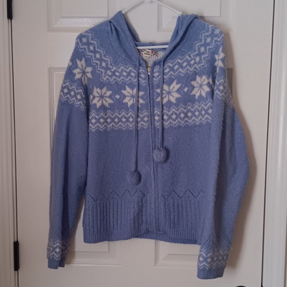 Light Blue Fairisle Hoodie